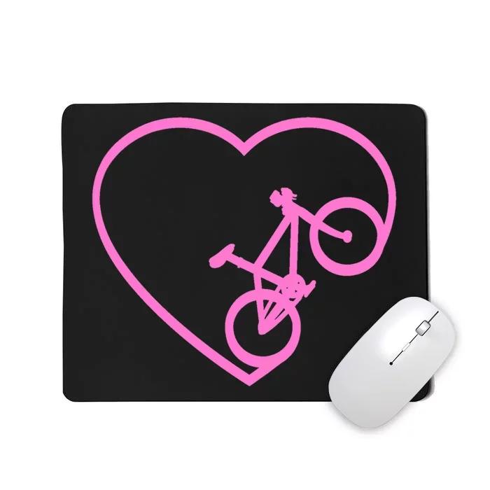 Funny Bicycle Heart Love Biking Cyclist  Wo Gift Tank Top Mousepad