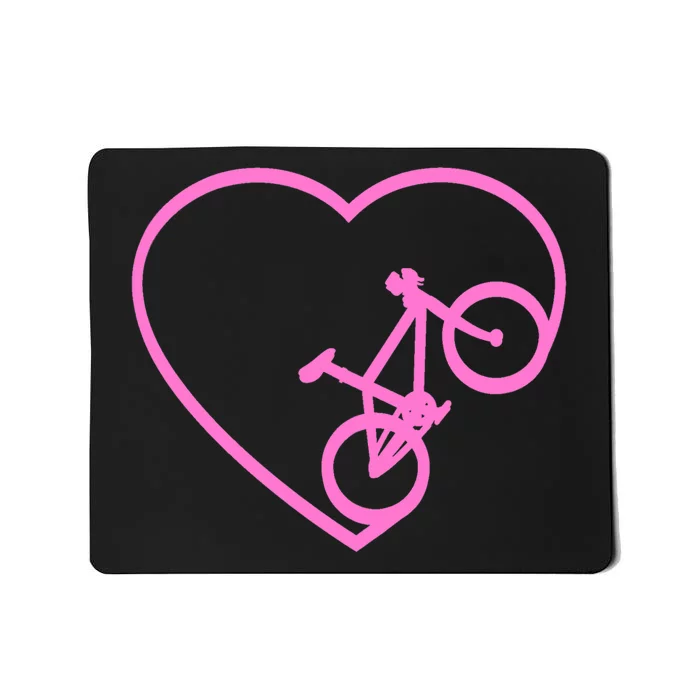 Funny Bicycle Heart Love Biking Cyclist  Wo Gift Tank Top Mousepad