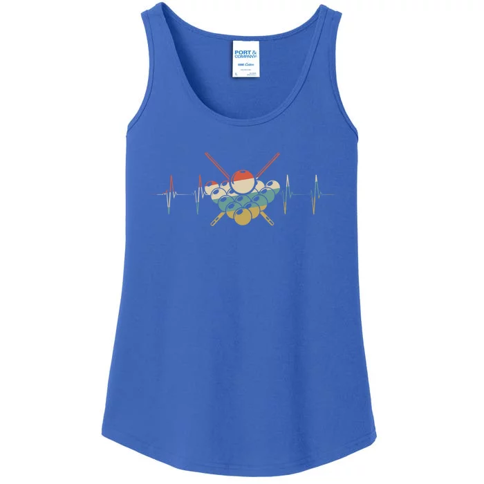 Fivepin Billiards Heartbeat Retro Ecg Ekg Gift Ladies Essential Tank