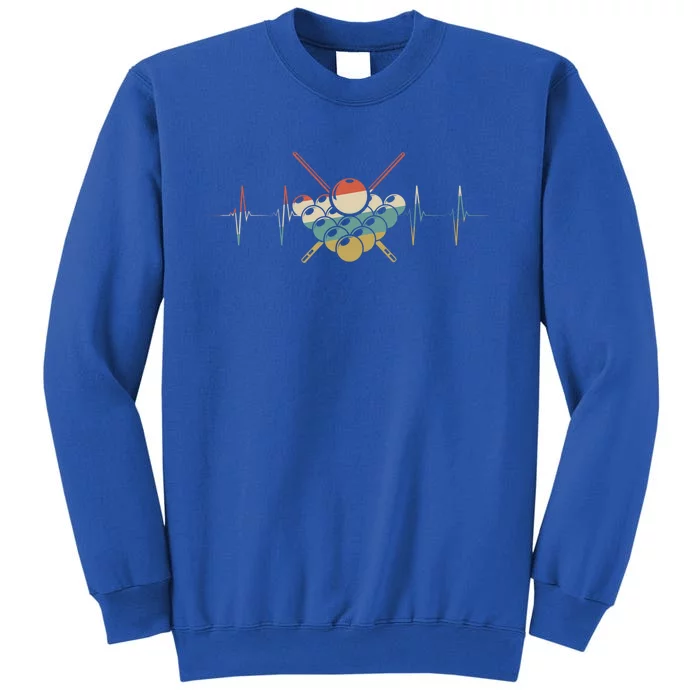 Fivepin Billiards Heartbeat Retro Ecg Ekg Gift Tall Sweatshirt