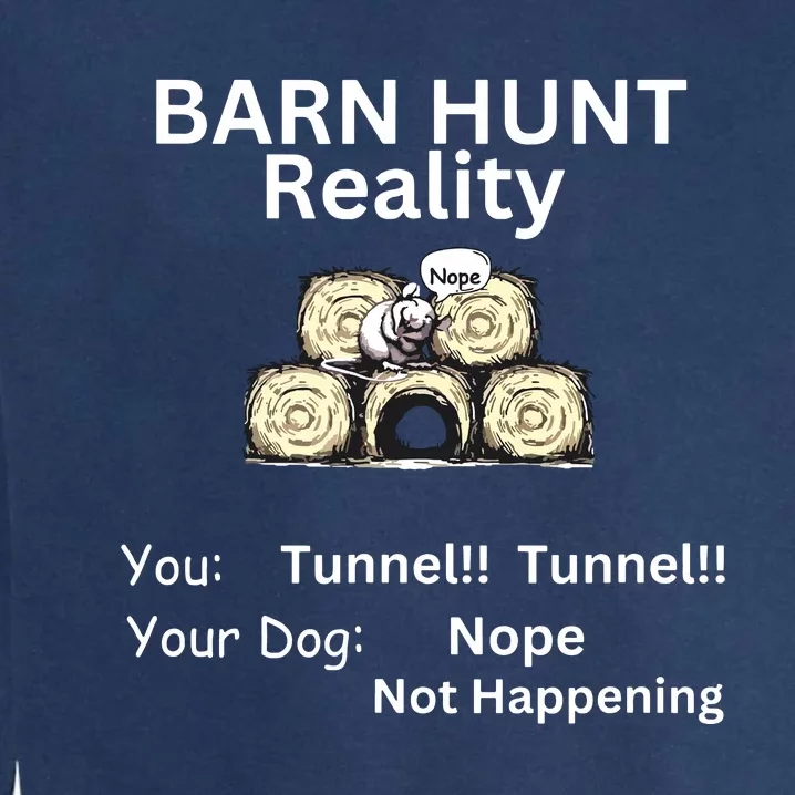 Funny Barn Hunt Tunnel Reality Not Happening With Cute Rat Garment-Dyed Sweatshirt