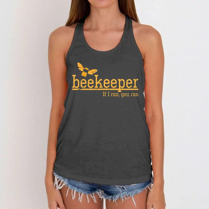 Funny Bee Hive Honey Lover Gift Beekeeper Women's Knotted Racerback Tank