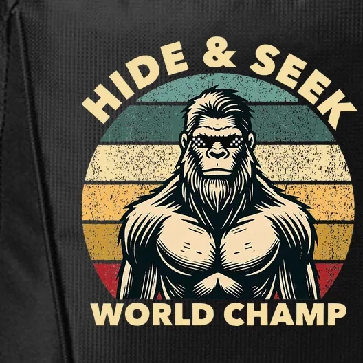 Funny Bigfoot Hide And Seek World Champion Sasquatch City Backpack