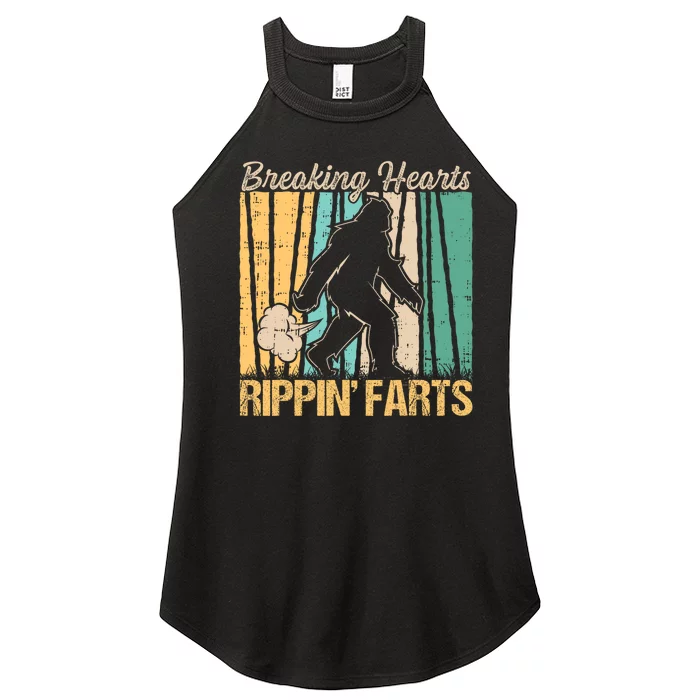 Funny Breaking Hearts Ripping Farts Sasquatch Bigfoot Women’s Perfect Tri Rocker Tank