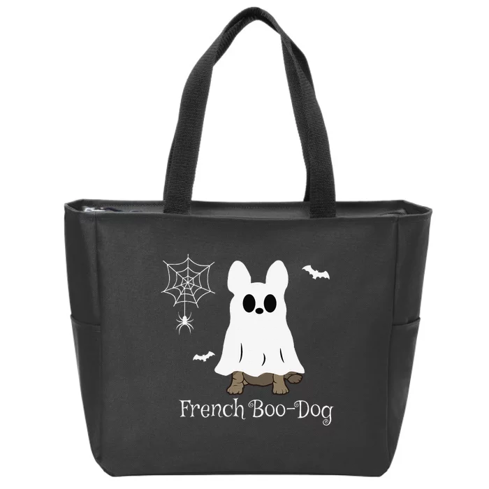 French Bulldog Halloween French Boo Dog Dog Gift Zip Tote Bag