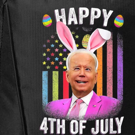 Funny Biden Happy 4th Of July Confused Easter Biden Bunny City Backpack