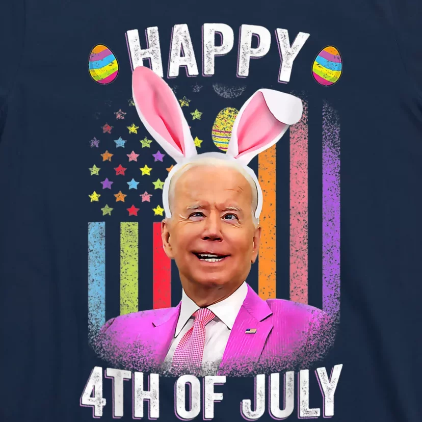 Funny Biden Happy 4th Of July Confused Easter Biden Bunny T-Shirt