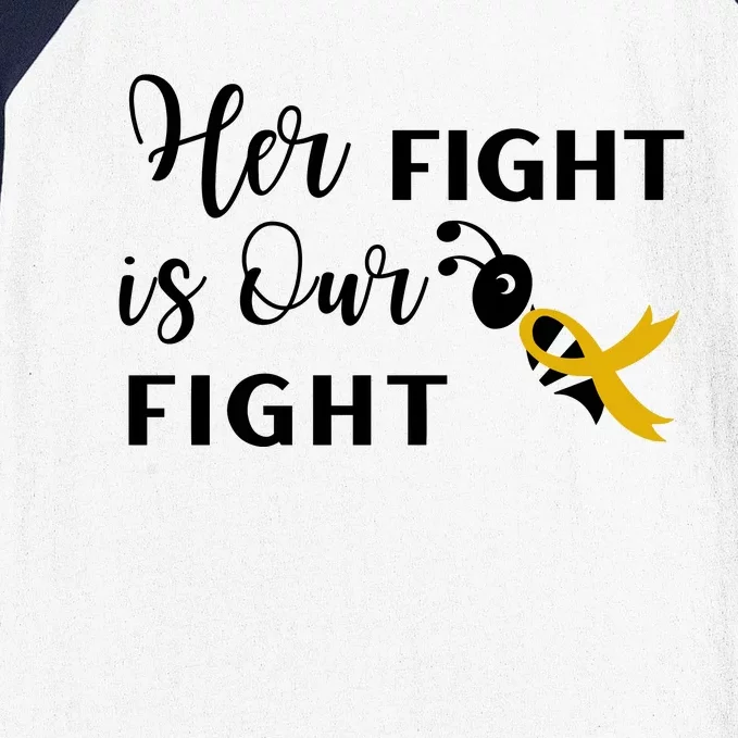 Funny Bee Her Fight Is Our Fight Baseball Sleeve Shirt