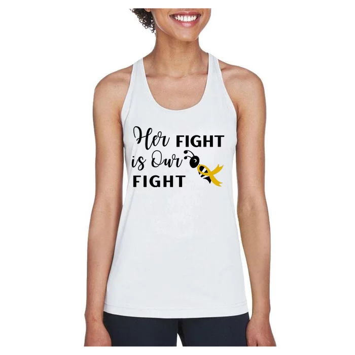 Funny Bee Her Fight Is Our Fight Women's Racerback Tank