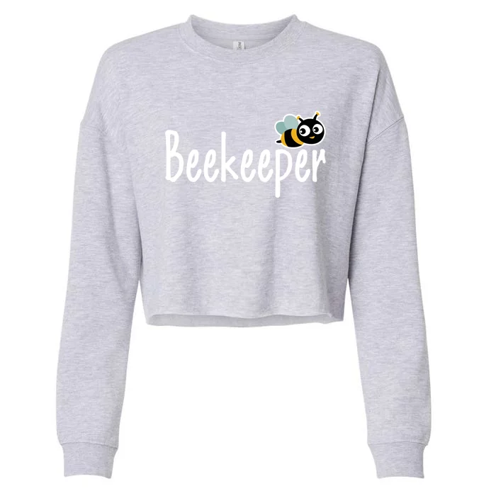 Funny Beekeeper Humor Honey Bee Family Lover Mom Proud Gift Cropped Pullover Crew