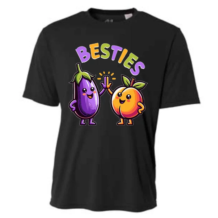 Funny Besties Hilarious Naughty Humor Joke Saying Gag Cooling Performance Crew T-Shirt