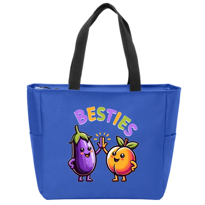 Funny Besties Hilarious Naughty Humor Joke Saying Gag Zip Tote Bag