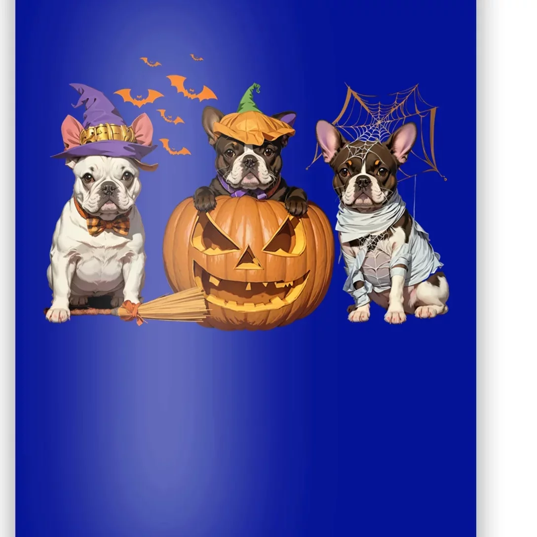 French Bulldog Halloween Witch Mummy Pumpkin Funny Dog Lover Meaningful Gift Poster