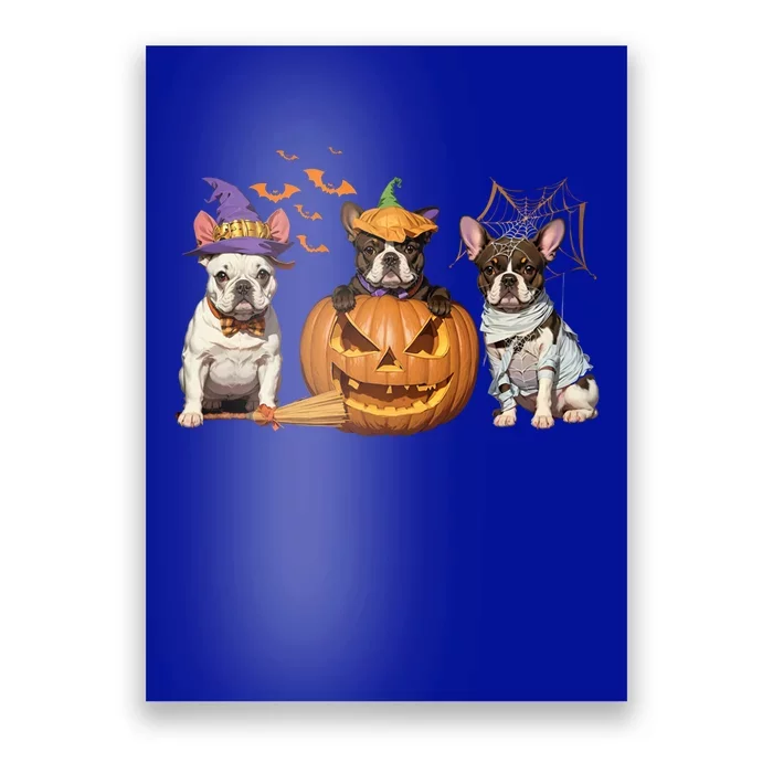 French Bulldog Halloween Witch Mummy Pumpkin Funny Dog Lover Meaningful Gift Poster