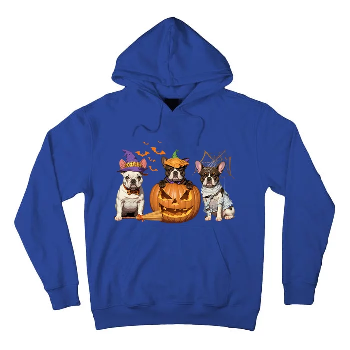 French Bulldog Halloween Witch Mummy Pumpkin Funny Dog Lover Meaningful Gift Tall Hoodie