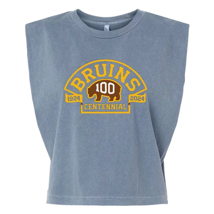 Funny Bruins Hockey Team 100th Season Hockey 2024 Gift Garment-Dyed Women's Muscle Tee