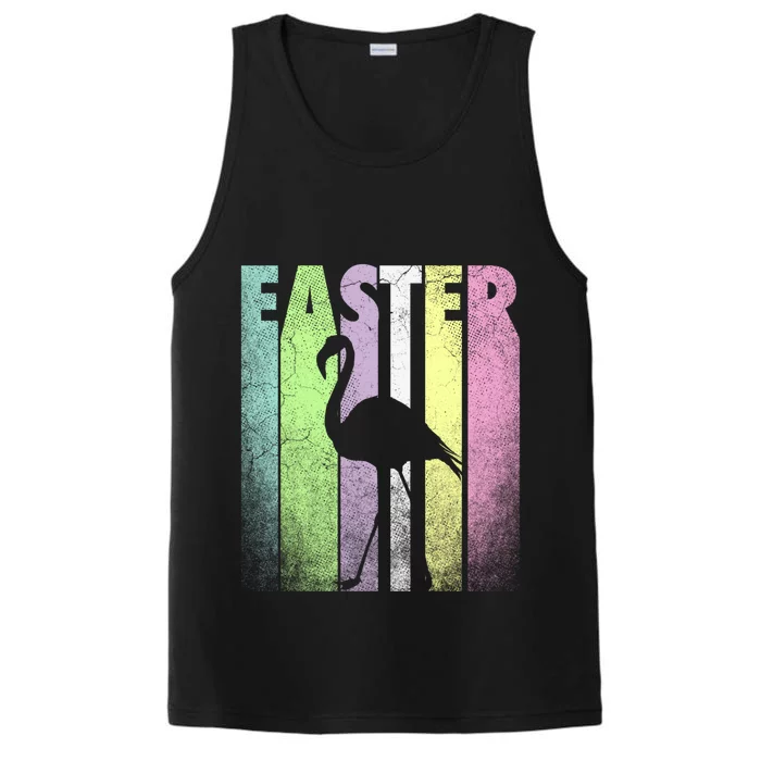 Flamingo Bird Happy Easter Cute Funny Spring Fun Holiday Gift Performance Tank