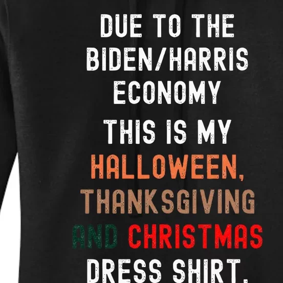 Funny Biden Harris Economy Women's Pullover Hoodie