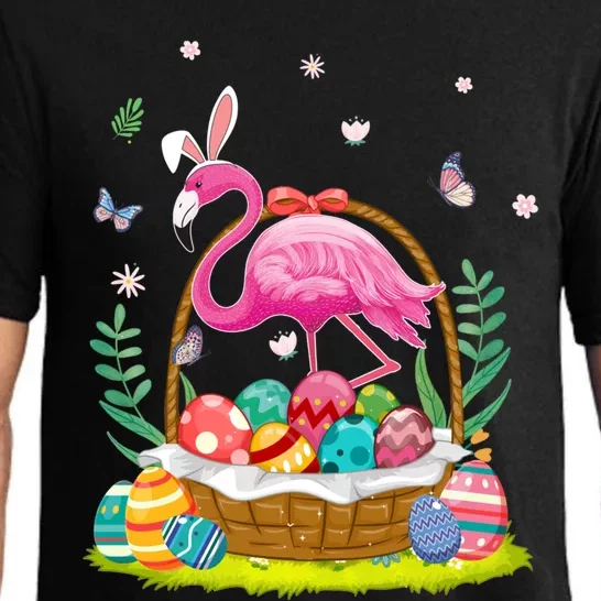 Flamingo Bunny Hat Rabbit Easter Eggs Meaningful Gift Pajama Set