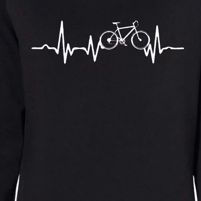 Funny Bicycle Heartbeat Cycling Cyclist Womens California Wash Sweatshirt