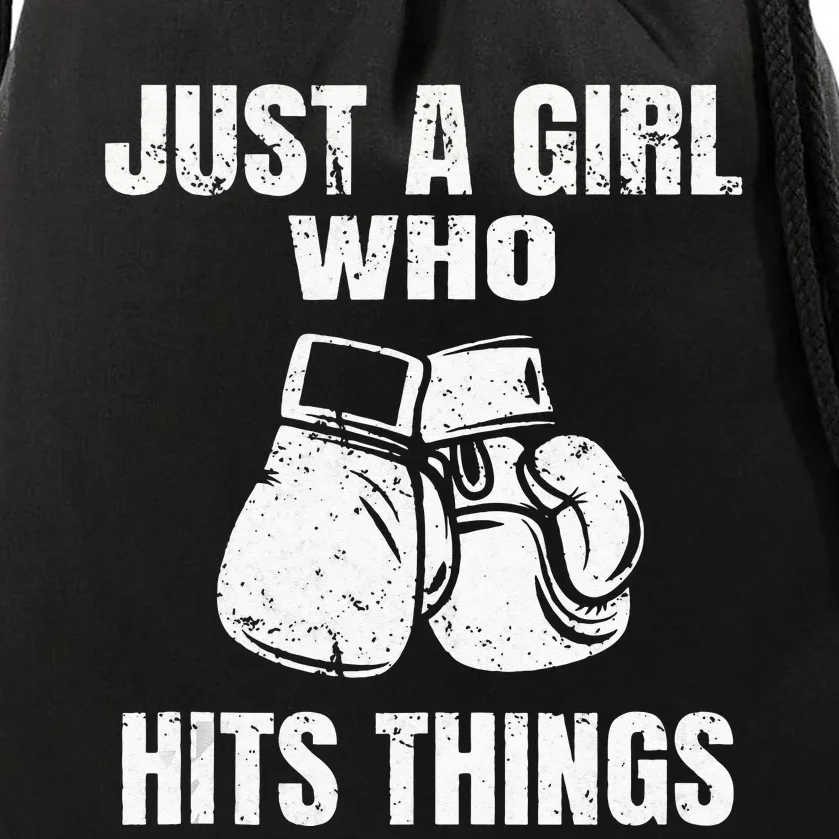 Female Boxing Humor Drawstring Bag