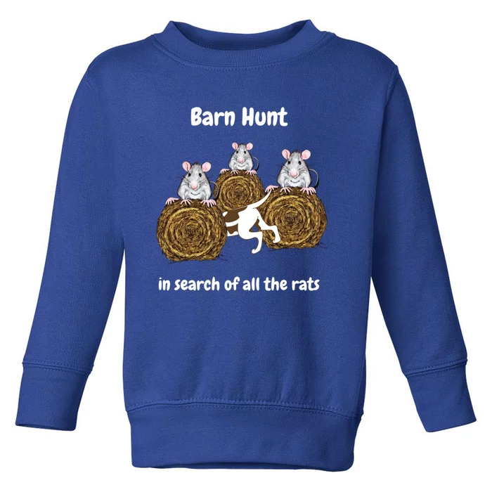 Funny Barn Hunt In Search Of All The Rats Cute Gift Toddler Sweatshirt