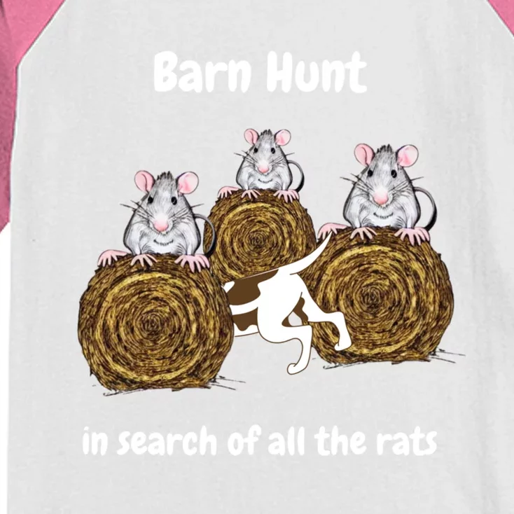 Funny Barn Hunt In Search Of All The Rats Cute Gift Kids Colorblock Raglan Jersey