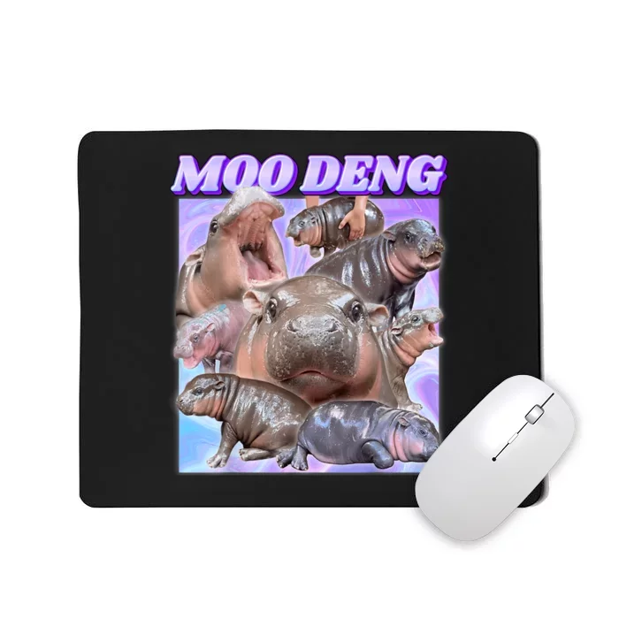 Funny Baby Hippo Moo Deng Gift Mousepad