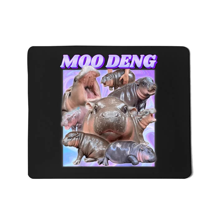 Funny Baby Hippo Moo Deng Gift Mousepad