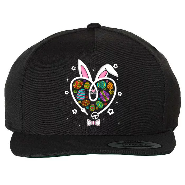 Funny Bunny Heart Trucker Eggs Hunting Easter Day Gift Wool Snapback Cap