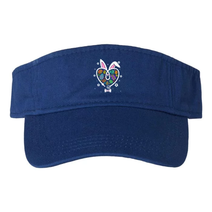 Funny Bunny Heart Trucker Eggs Hunting Easter Day Gift Valucap Bio-Washed Visor