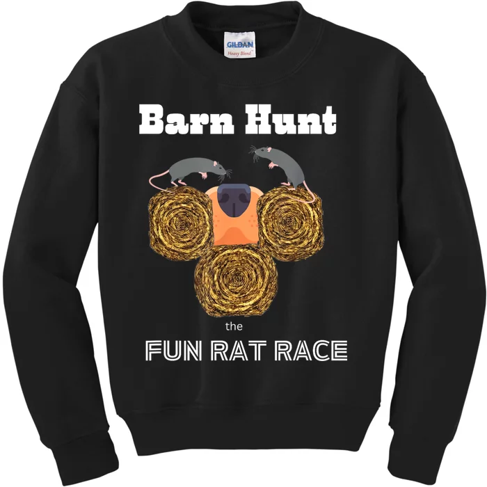 Funny Barn Hunt Barn Hunt The Fun Rat Race With Cute Rats Kids Sweatshirt