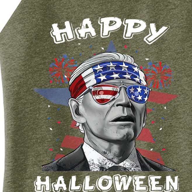 Funny Biden Happy Halloween For Independence Day Biden Jokes Women’s Perfect Tri Rocker Tank