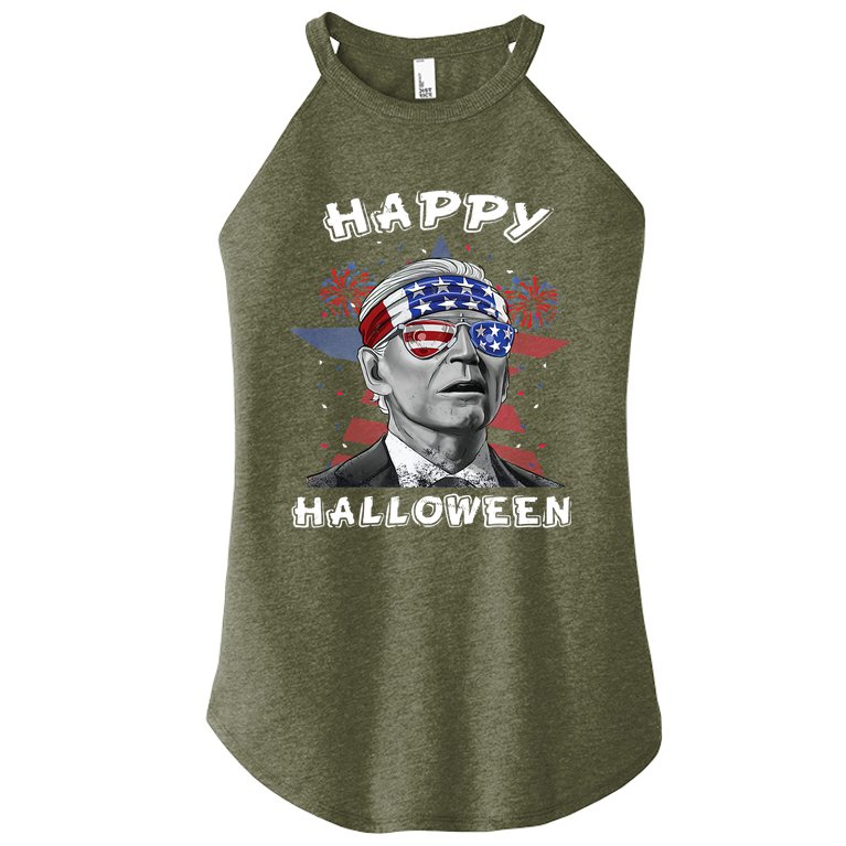 Funny Biden Happy Halloween For Independence Day Biden Jokes Women’s Perfect Tri Rocker Tank