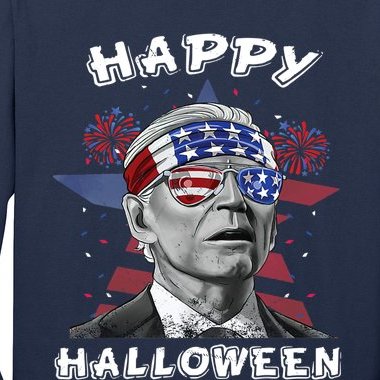 Funny Biden Happy Halloween For Independence Day Biden Jokes Long Sleeve Shirt