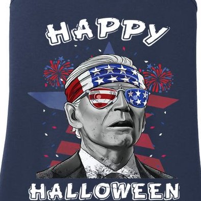 Funny Biden Happy Halloween For Independence Day Biden Jokes Ladies Essential Tank