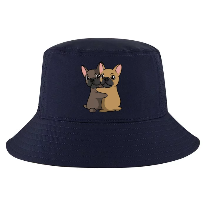 French Bulldogs Hugging Frenchie Dog Owner Valentine's Day Gift Cool Comfort Performance Bucket Hat