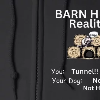 Funny Barn Hunt Tunnel Reality Not Happening With Cute Rat Full Zip Hoodie