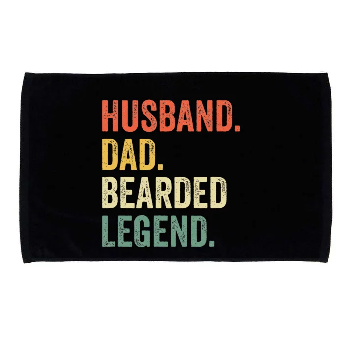 Funny Bearded Husband Dad Beard Legend Vintage Microfiber Hand Towel