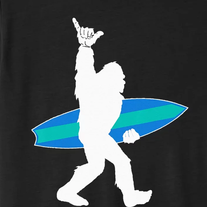 Funny Bigfoot Hang Loose Gift For Shaka Aloha Surfer Lovers ChromaSoft Performance T-Shirt