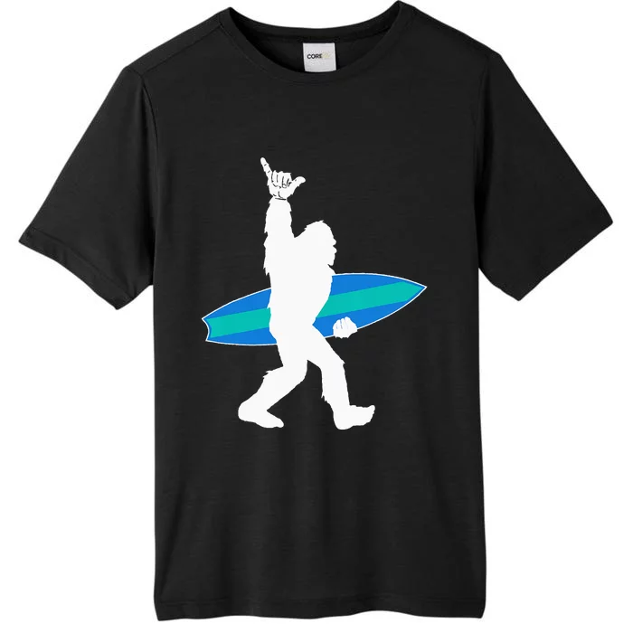 Funny Bigfoot Hang Loose Gift For Shaka Aloha Surfer Lovers ChromaSoft Performance T-Shirt