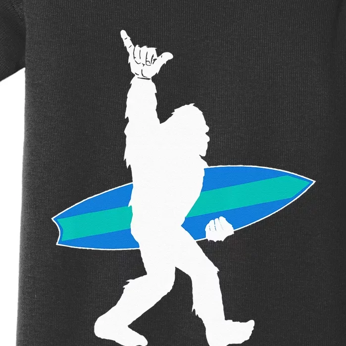 Funny Bigfoot Hang Loose Gift For Shaka Aloha Surfer Lovers Baby Bodysuit