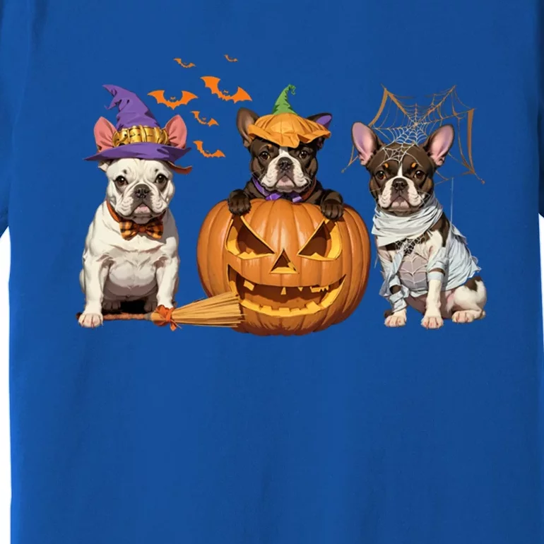 French Bulldog Halloween Witch Mummy Pumpkin Funny Dog Lover Cute Gift Premium T-Shirt