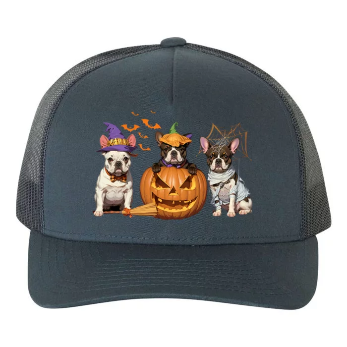 French Bulldog Halloween Witch Mummy Pumpkin Funny Dog Lover Cute Gift Yupoong Adult 5-Panel Trucker Hat