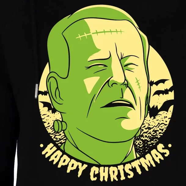 Frankenstein Biden Halloween Funny Womens Funnel Neck Pullover Hood