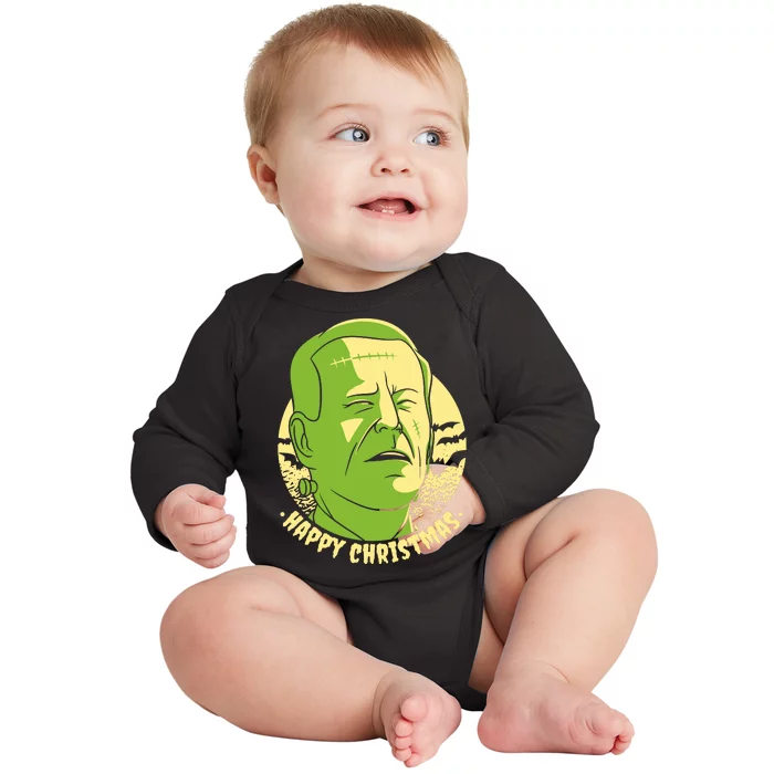 Frankenstein Biden Halloween Funny Baby Long Sleeve Bodysuit