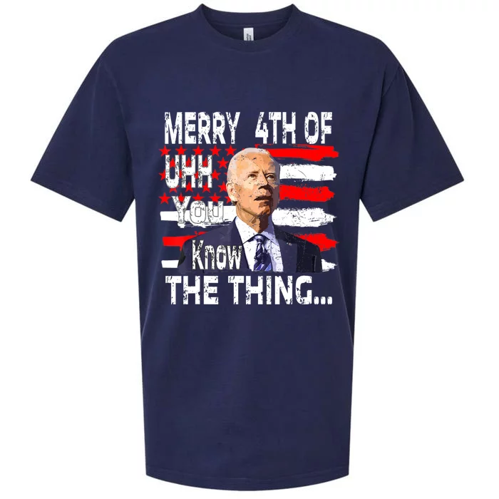 Funny Biden Happy Fourth Of July.Biden 4th Of July Memes Sueded Cloud Jersey T-Shirt