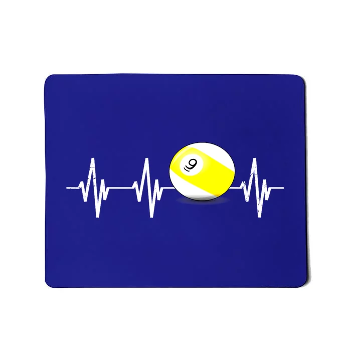 Funny Billiard Heartbeat Pool 9 Ball Billiard Balls Gift Ideas For Fan Mousepad