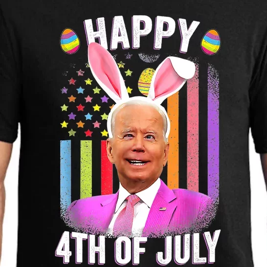 Funny Biden Happy 4th Of July Confused Easter Biden Bunny Pajama Set