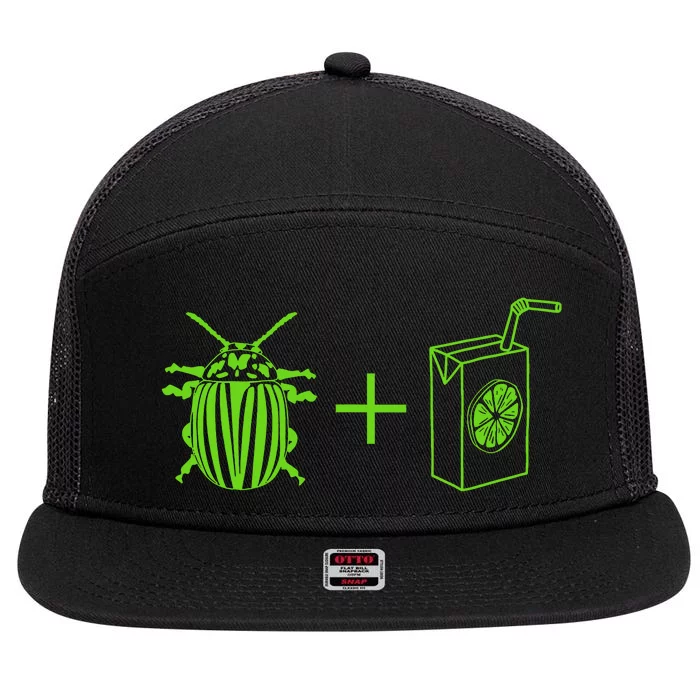 Funny Beetles Halloween Movie Horror Costume Juices 7 Panel Mesh Trucker Snapback Hat